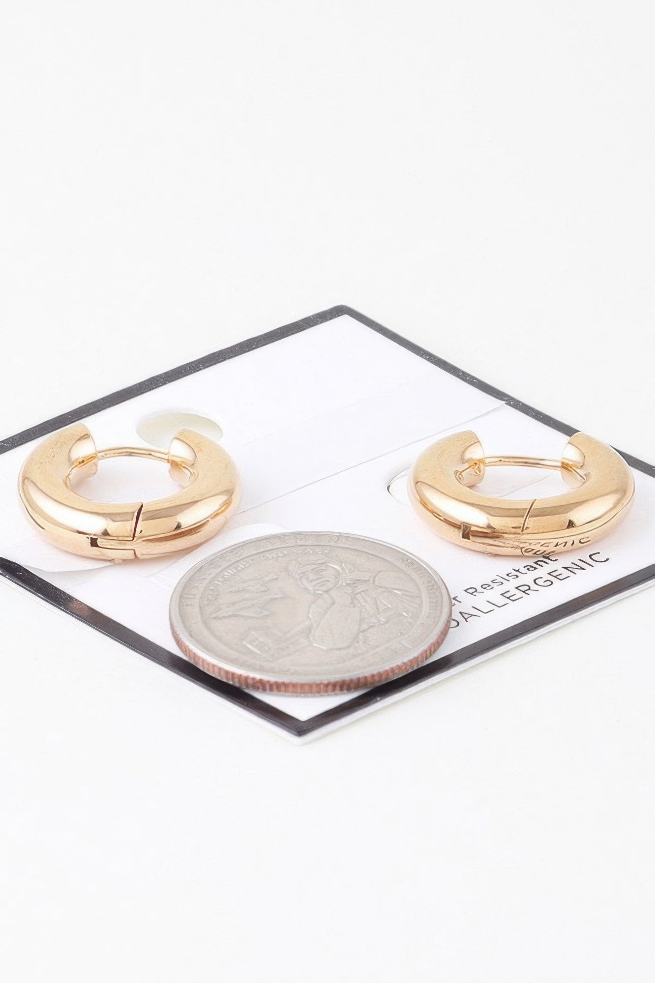Shiny Water Resistant Hoop Earrings - It's a Girly Place