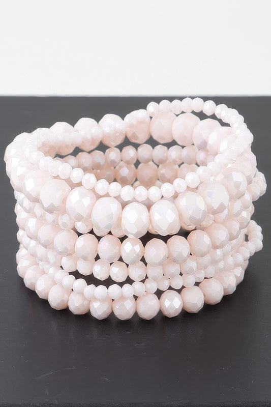 Multi Crystal Beaded Bracelet - It's a Girly Place