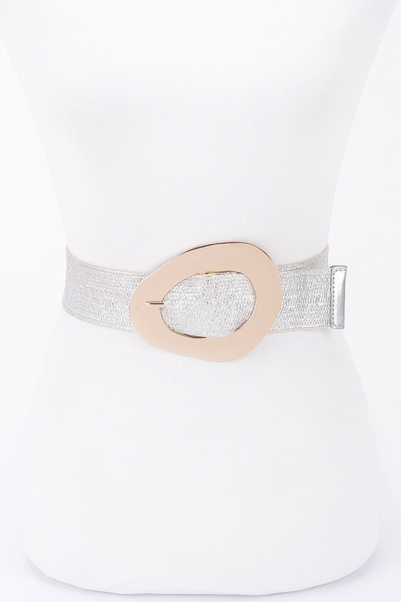Vintage Buckle Metallic Stretch Straw Plussizebelt - It's a Girly Place