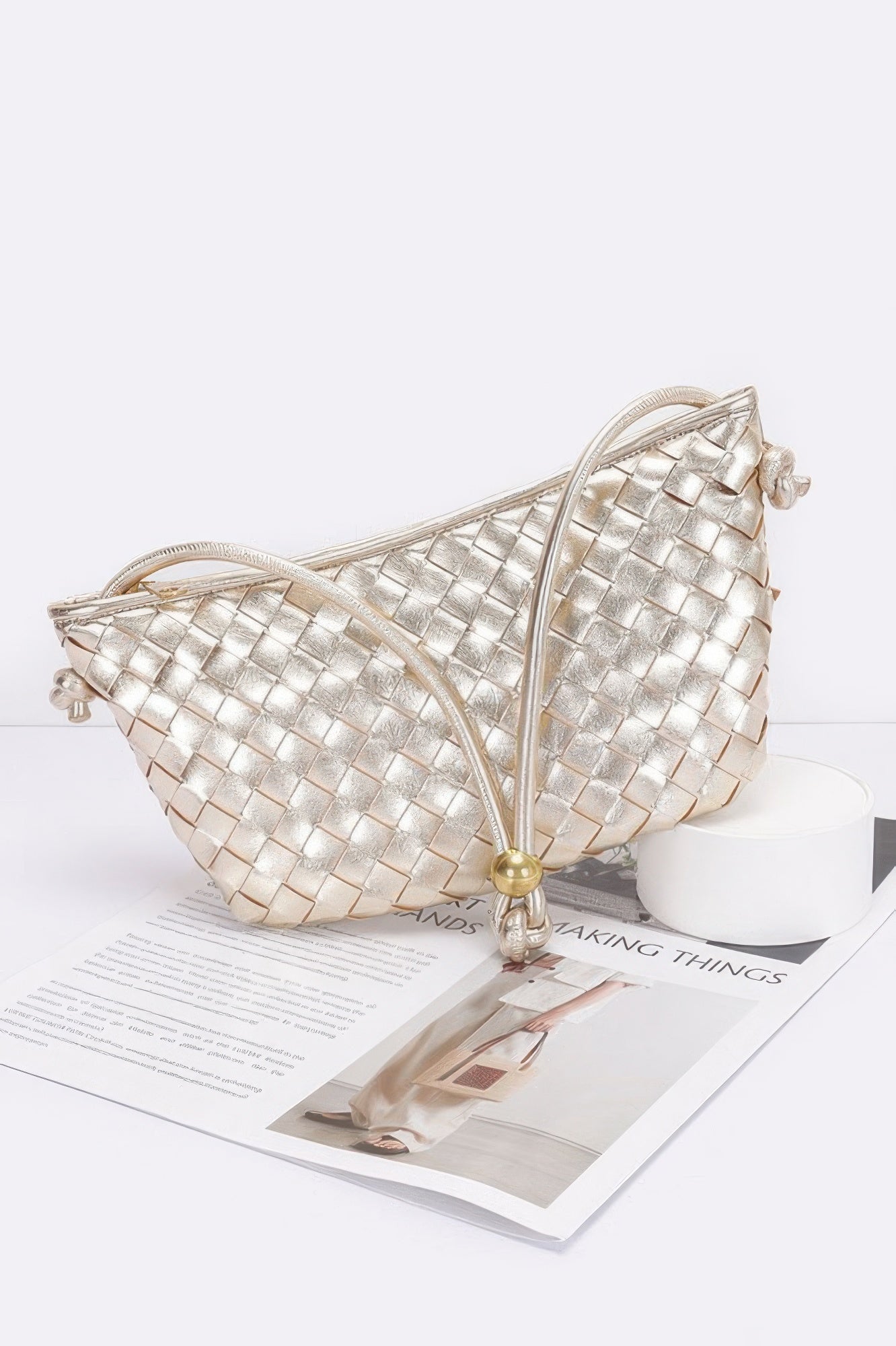 Faux Leather Braided Wrist And Shoulder Bag - It's a Girly Place