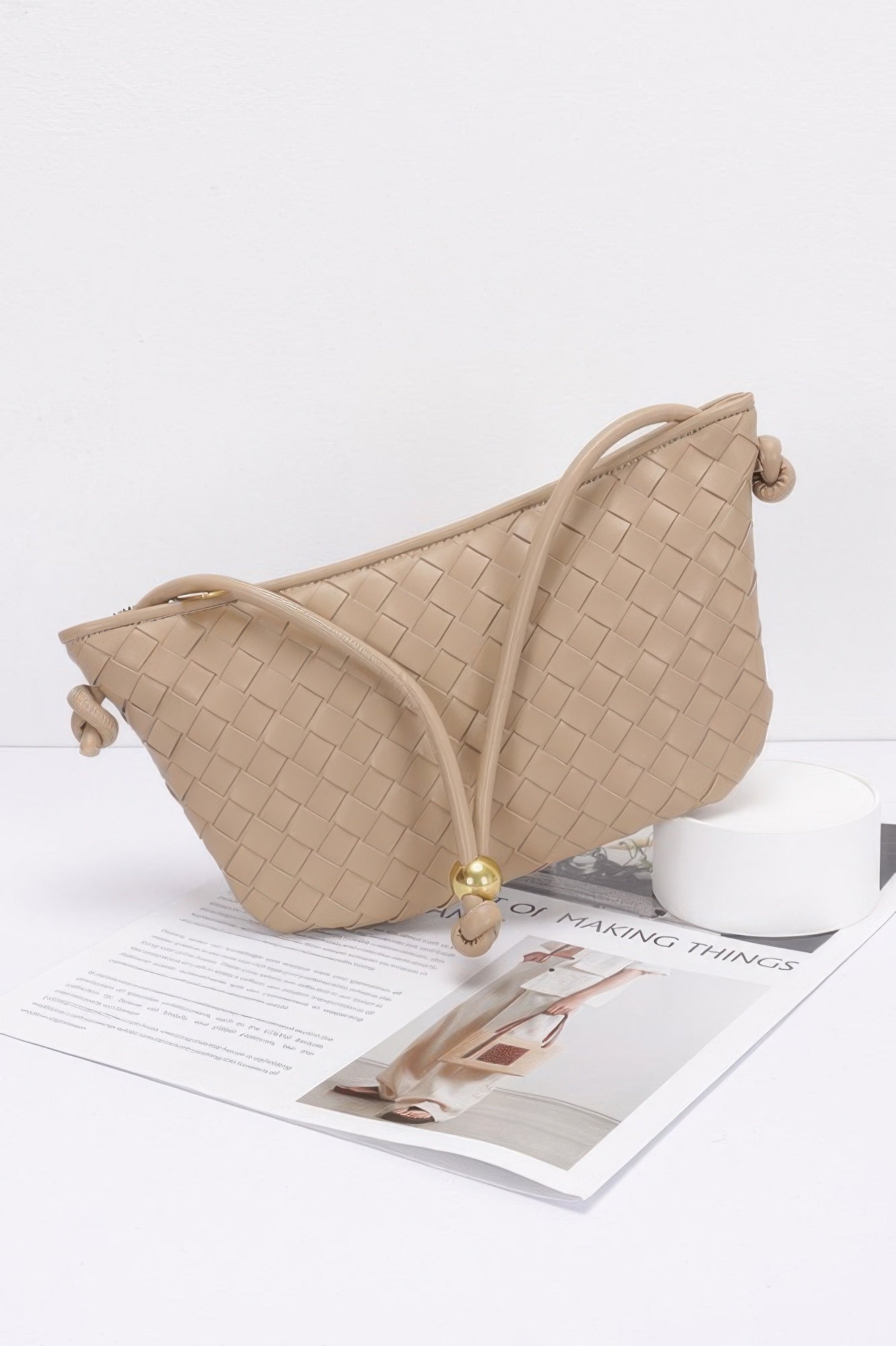 Faux Leather Braided Wrist And Shoulder Bag - It's a Girly Place