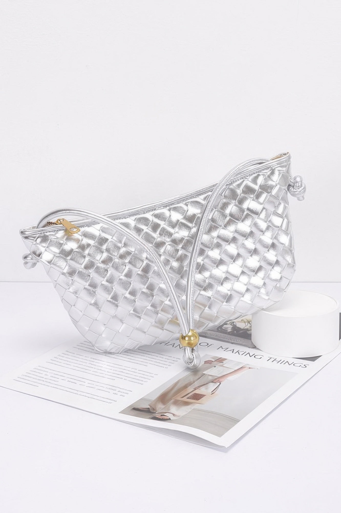 Faux Leather Braided Wrist And Shoulder Bag - It's a Girly Place