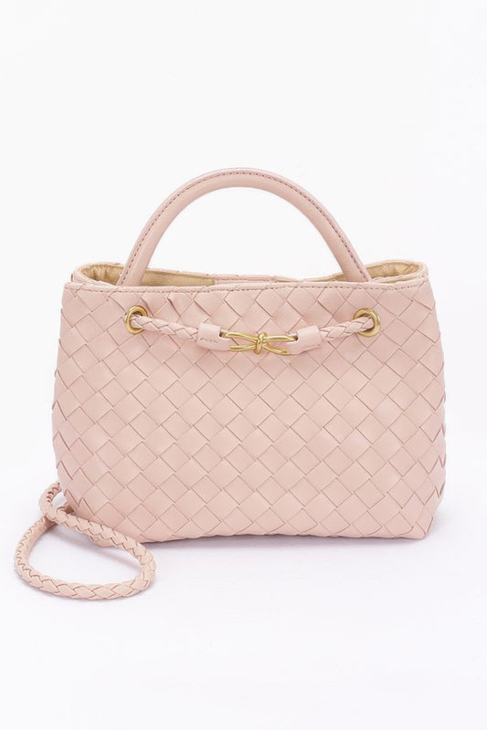 Faux Leather Braided Top Handle Bag - It's a Girly Place