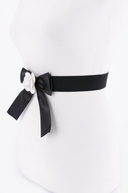 Flower Satin Ribbon Elastic Belt - It's a Girly Place