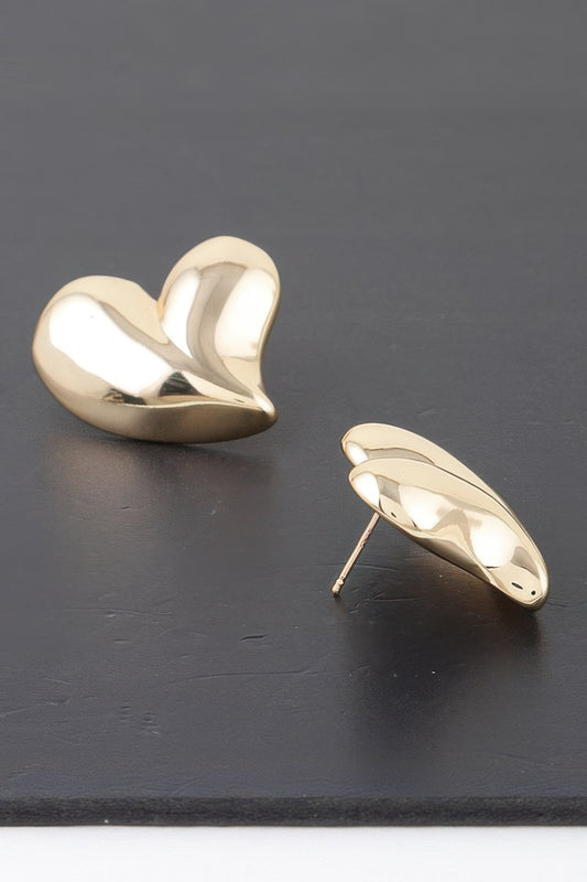 Shiny Twin Hearts Earrings - It's a Girly Place