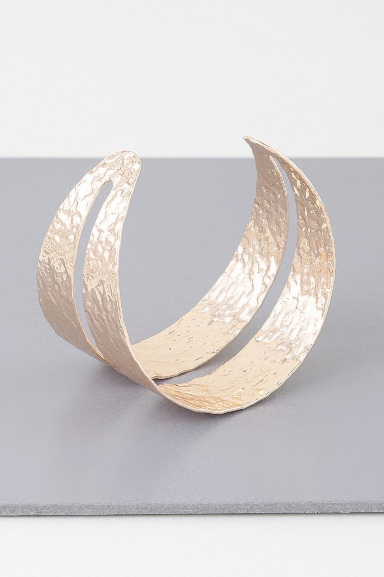 Hammered Double Wrap Cuff Bracelet - It's a Girly Place