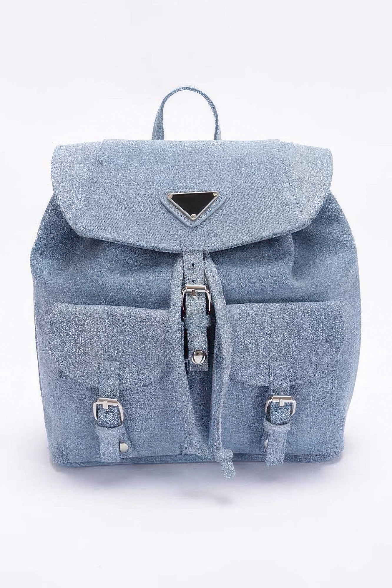 Denim Double Pocket Front Backpack - It's a Girly Place