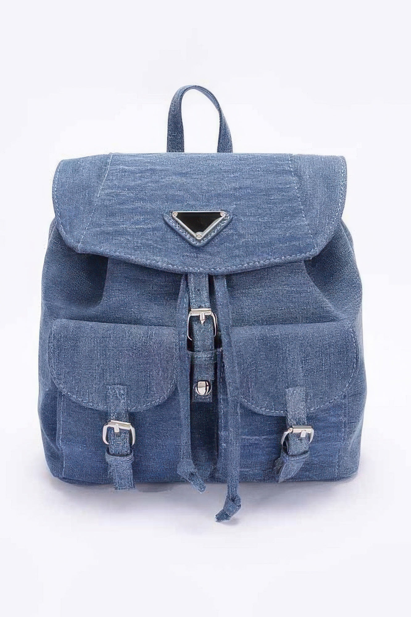 Denim Double Pocket Front Backpack - It's a Girly Place