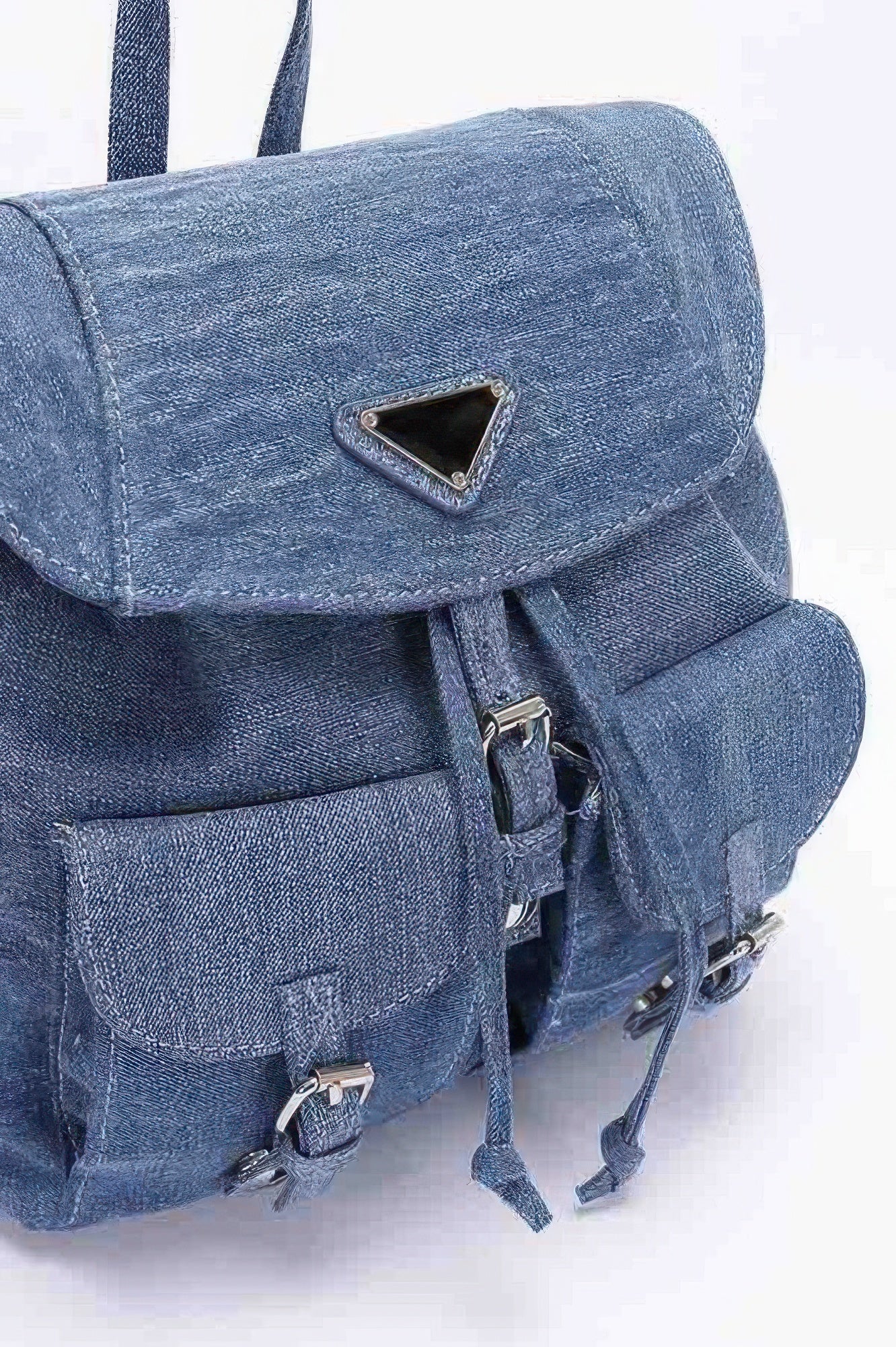 Denim Double Pocket Front Backpack - It's a Girly Place
