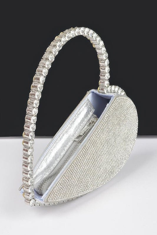 Heart Shape Rhinestone Bag - It's a Girly Place