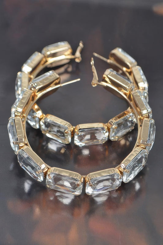 Stone Hoop Earring - It's a Girly Place