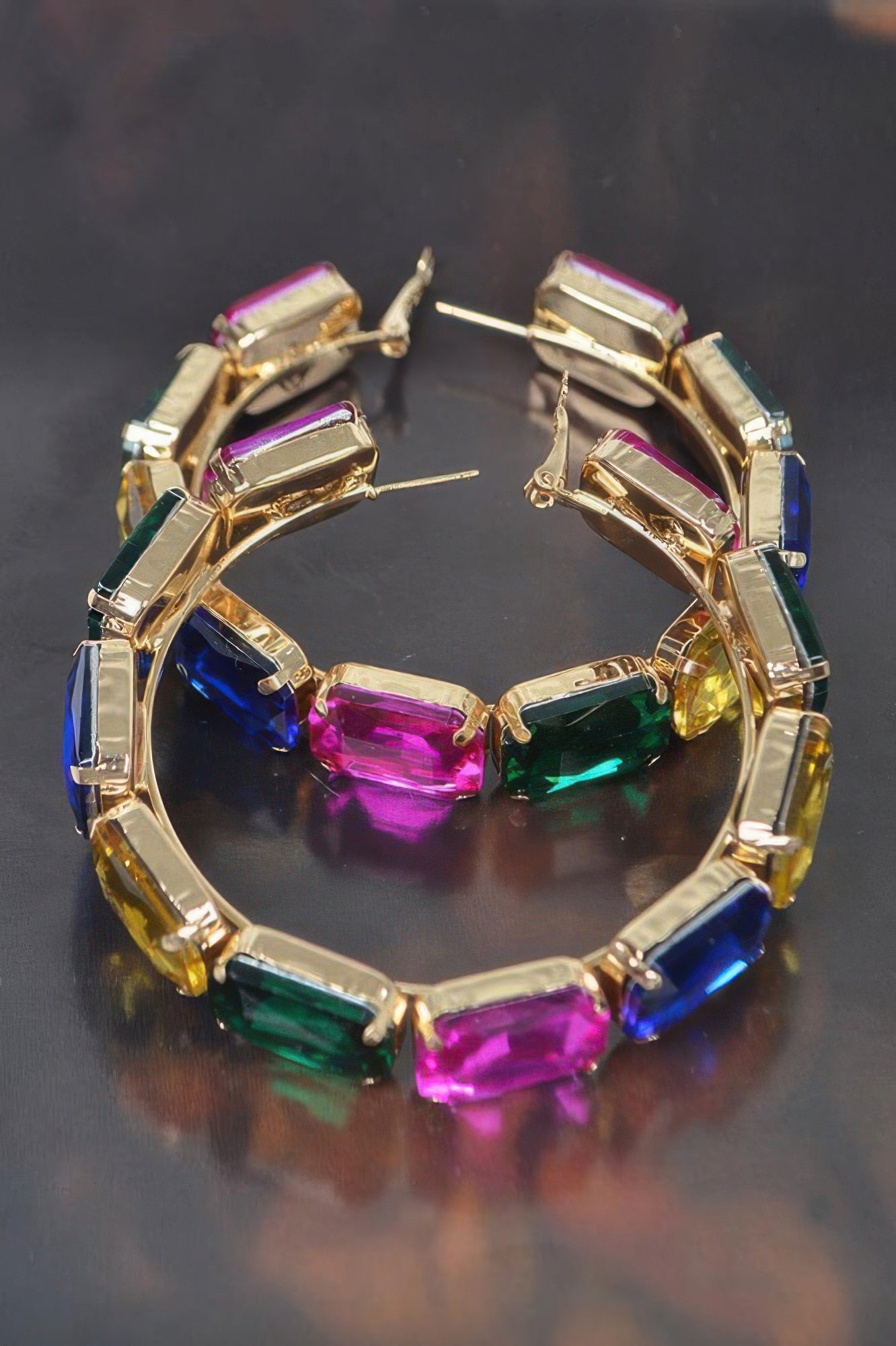 Stone Hoop Earring - It's a Girly Place