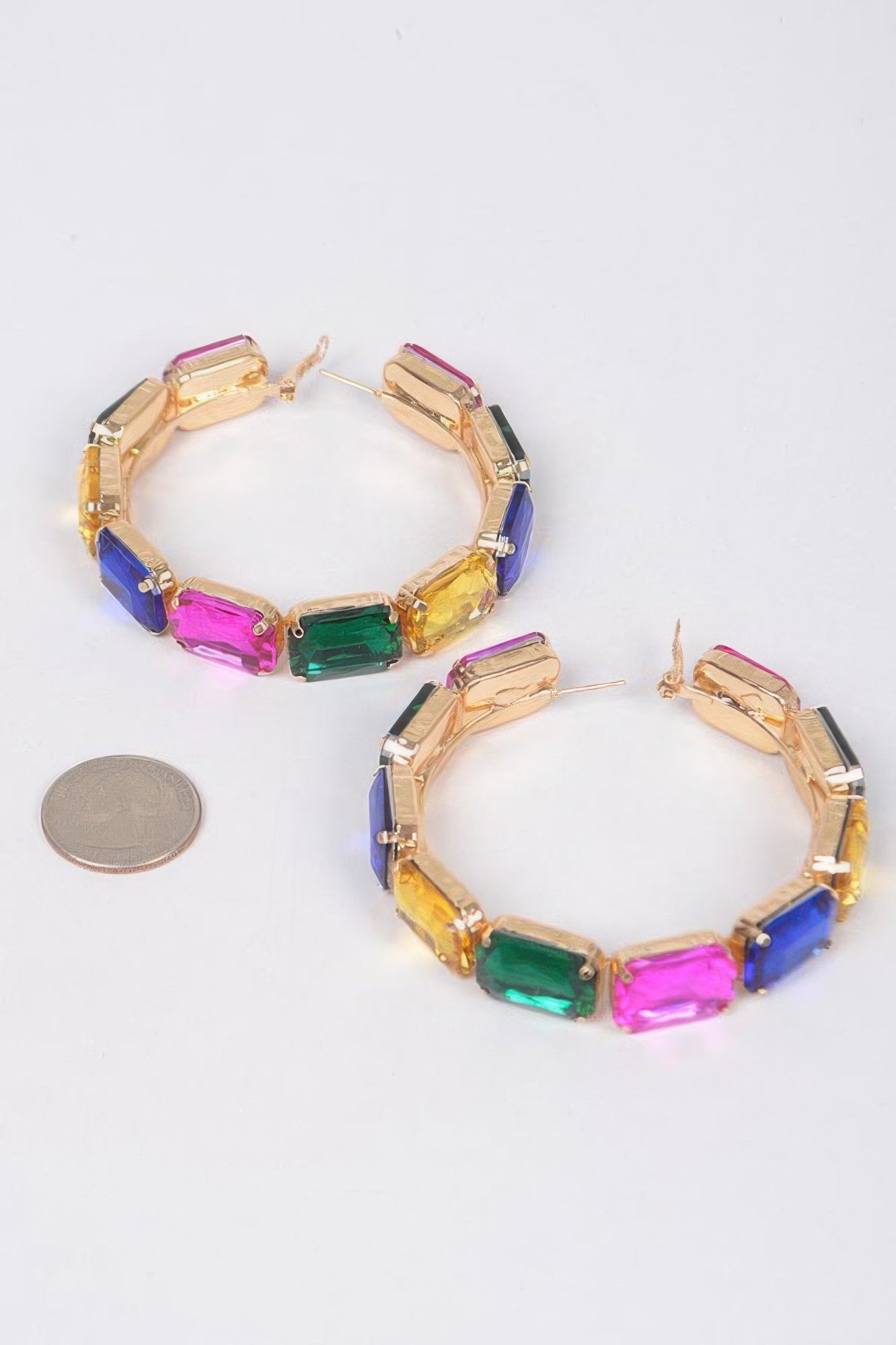 Stone Hoop Earring - It's a Girly Place