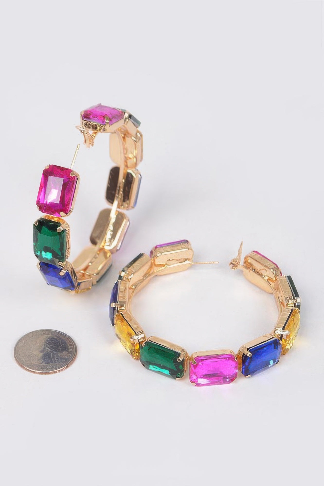 Stone Hoop Earring - It's a Girly Place