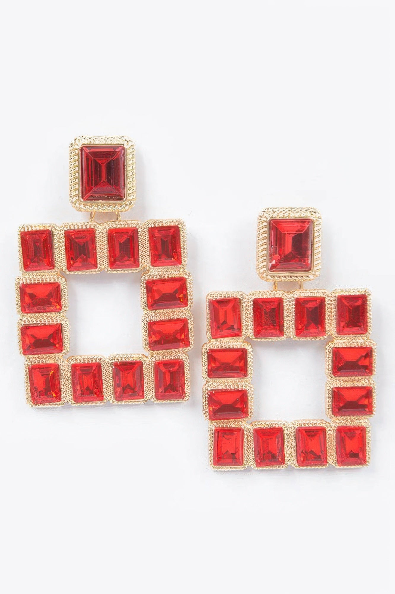 Rhinestone Square Earring - It's a Girly Place