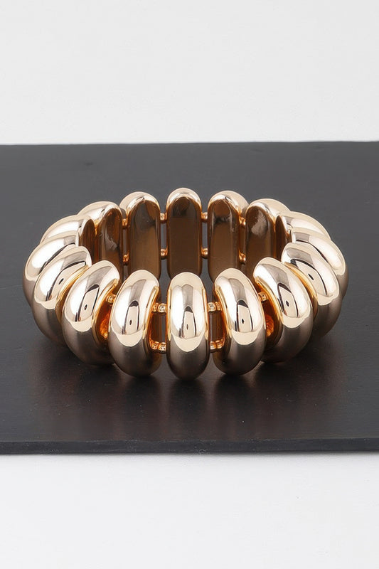 Shiny Multi Hoop Beaded Bracelet - It's a Girly Place