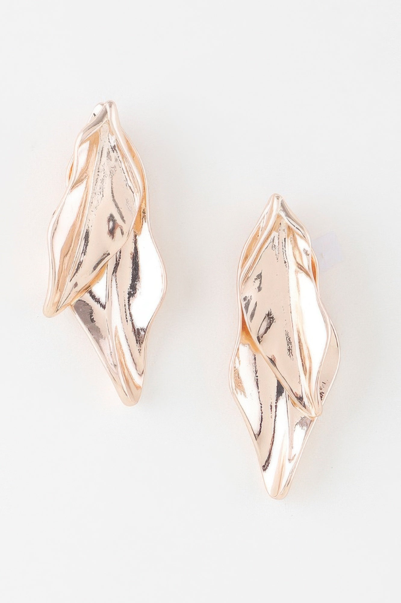 Shiny Double Leaf Drop Earrings - It's a Girly Place