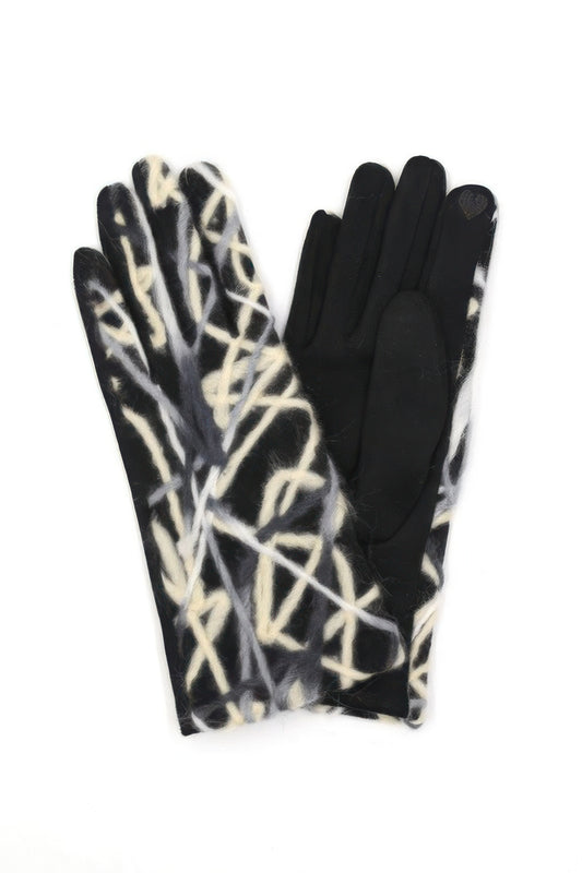Geometric Multicolor Embroidered Smart Touchgloves - It's a Girly Place