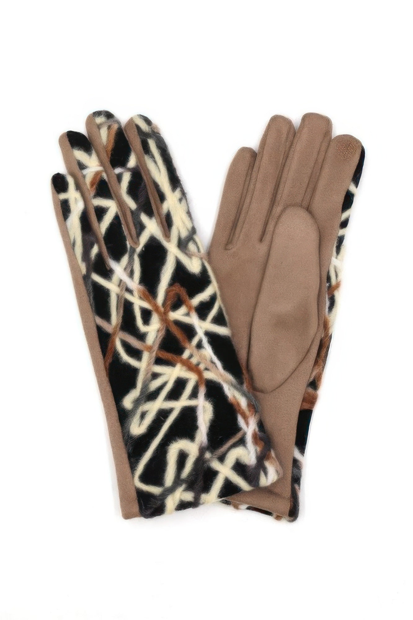 Geometric Multicolor Embroidered Smart Touchgloves - It's a Girly Place