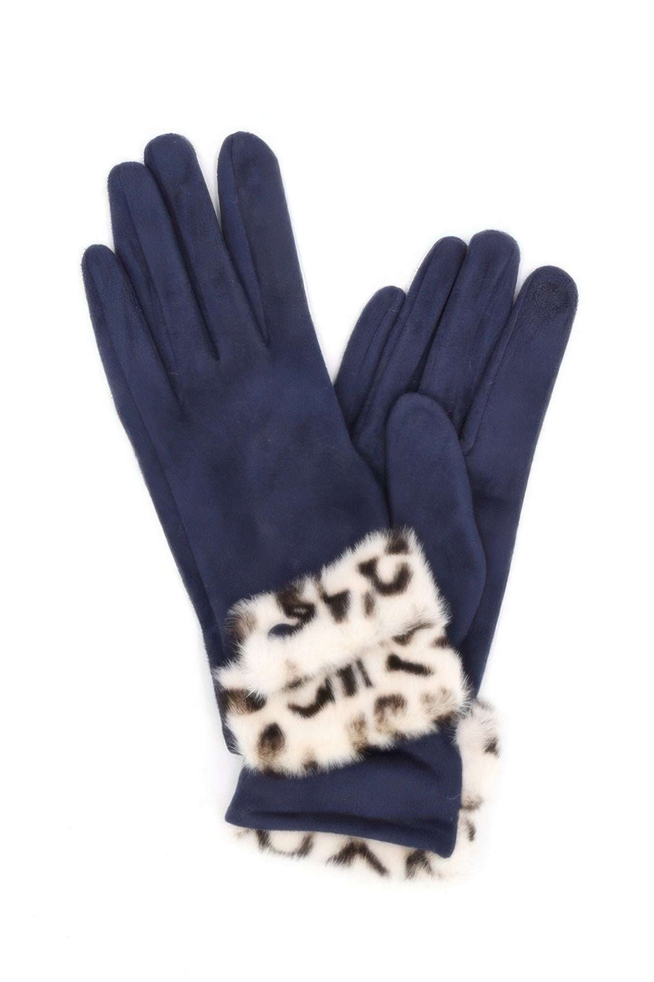 Leopard Faux Fur Cuff Smart Touch Gloves - It's a Girly Place