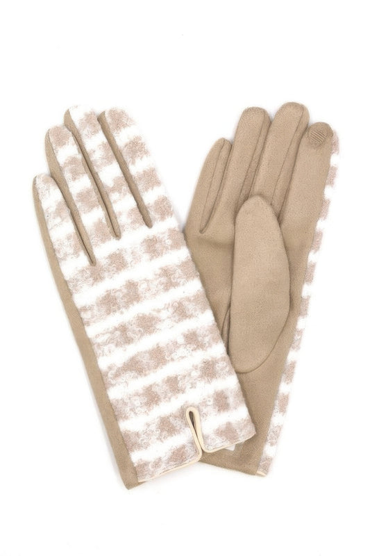 Fuzzy Check Plaid Smart Touch Gloves - It's a Girly Place