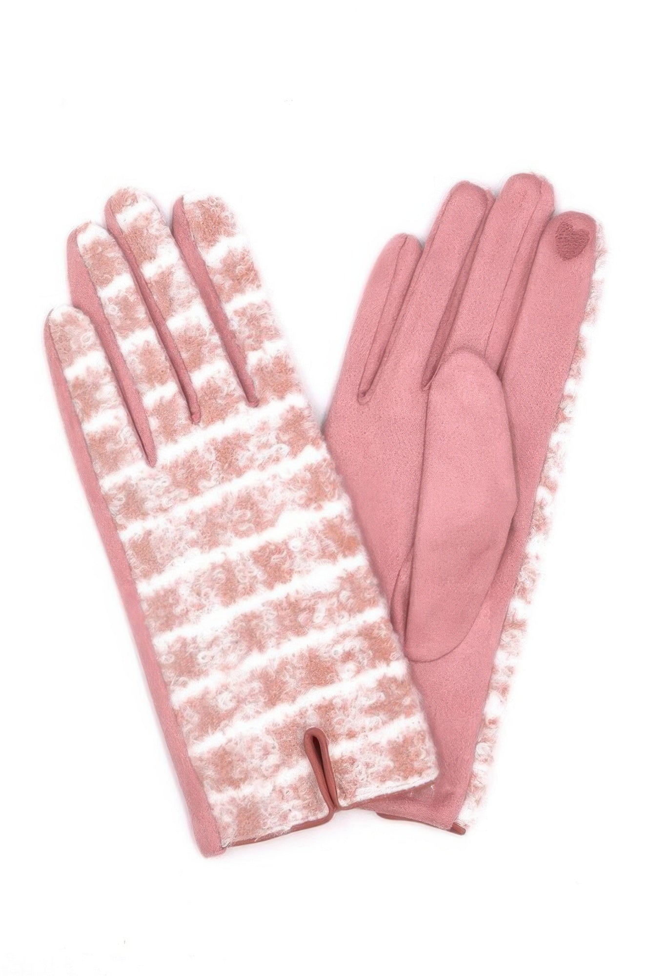 Fuzzy Check Plaid Smart Touch Gloves - It's a Girly Place