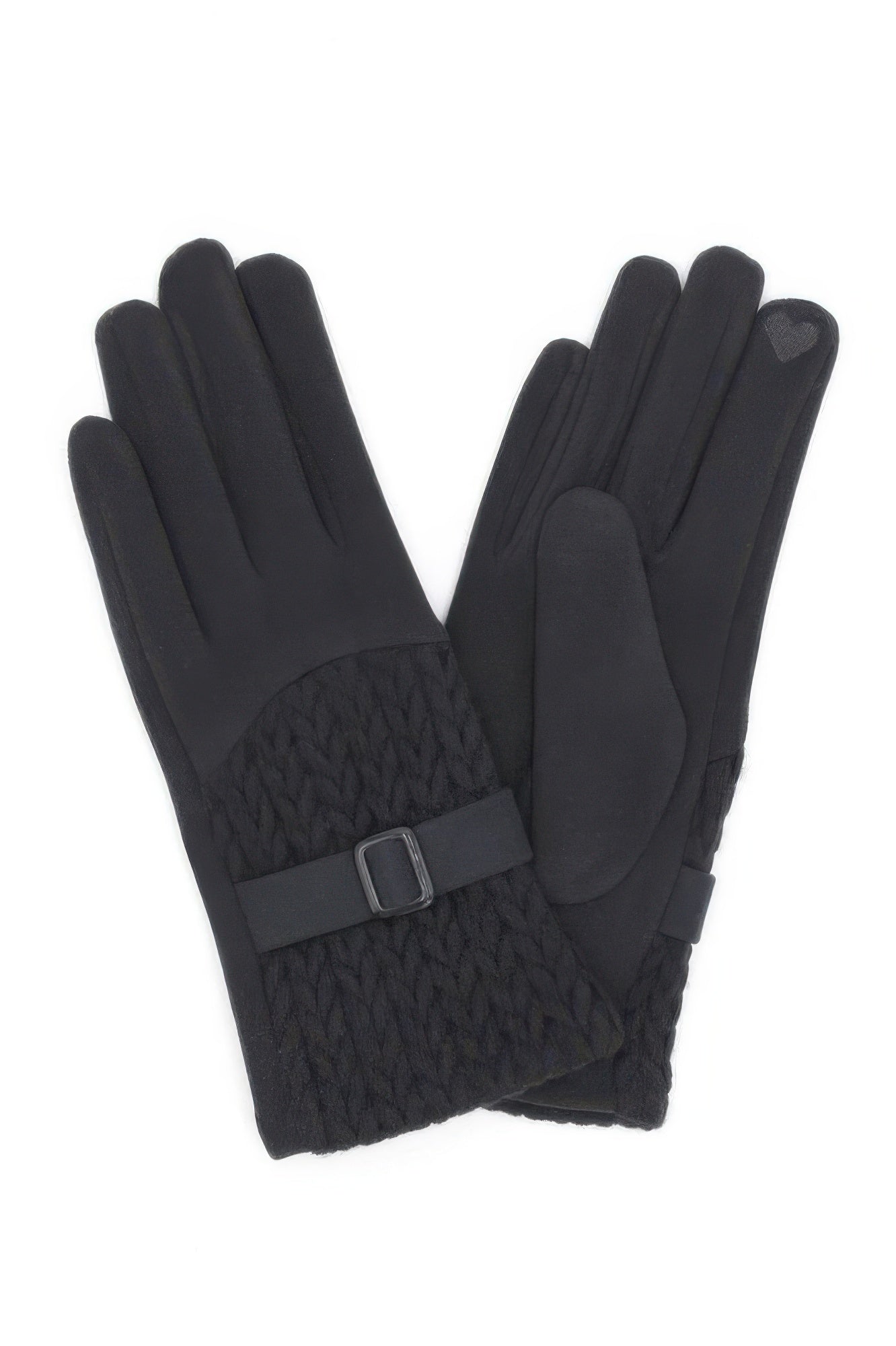Cable And Band Detailed Smart Touch Gloves - It's a Girly Place