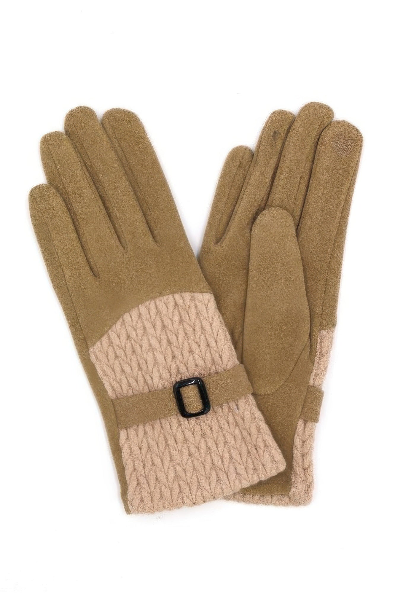 Cable And Band Detailed Smart Touch Gloves - It's a Girly Place