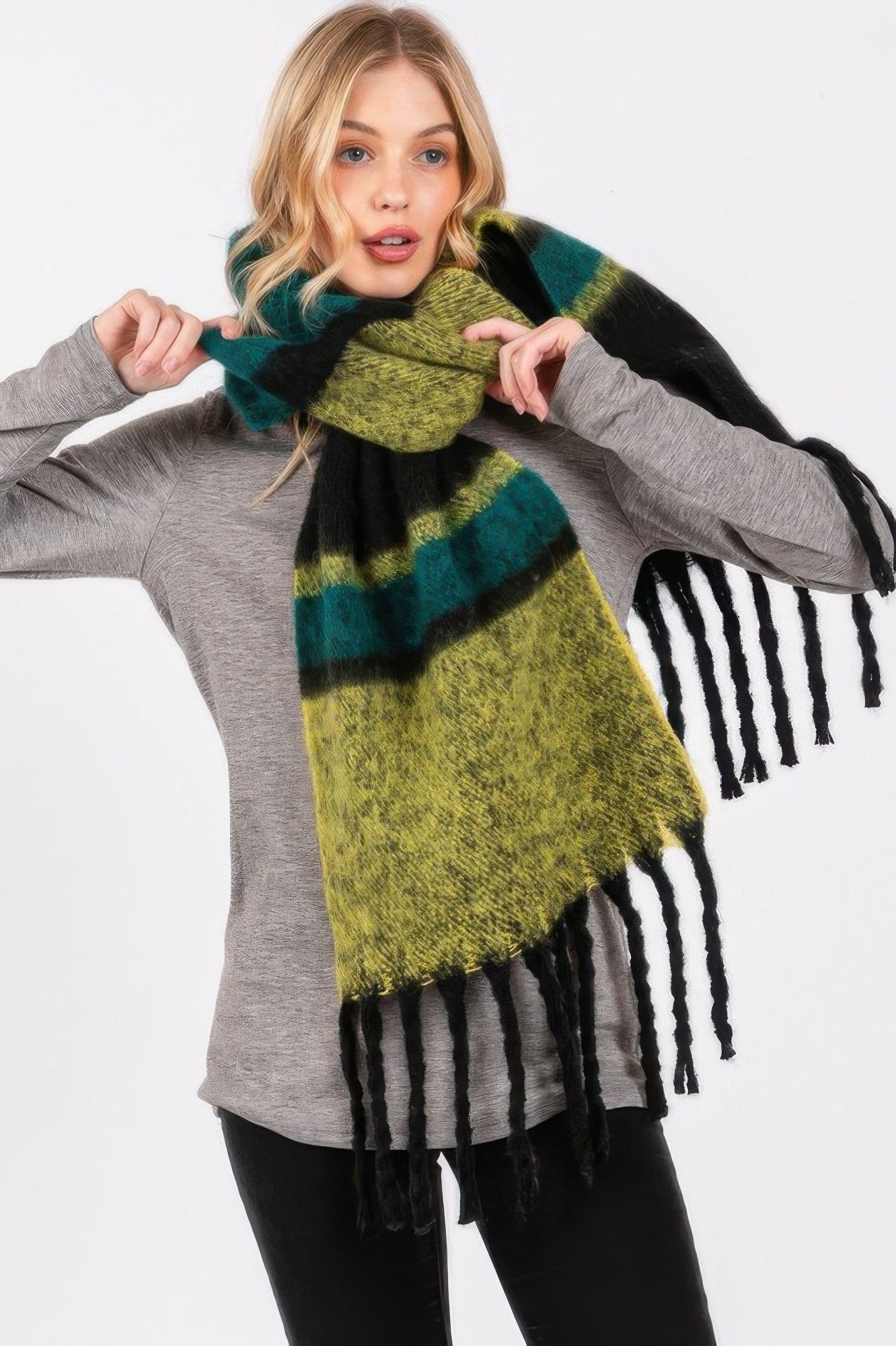 Brushed Multi Color Stripe Scarf - It's a Girly Place