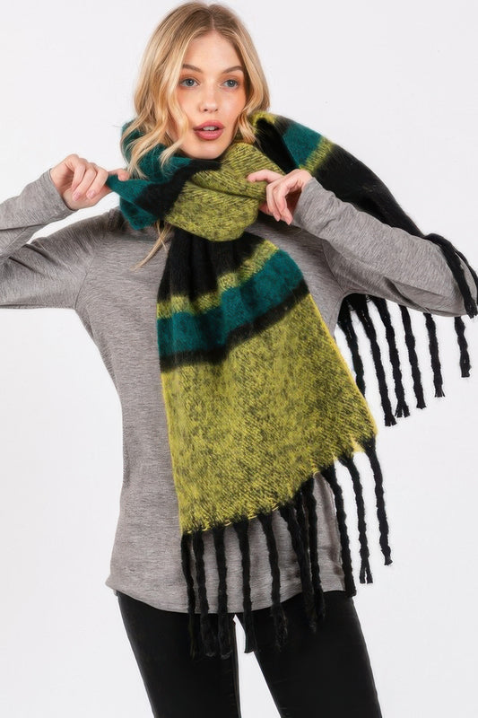 Brushed Multi Color Stripe Scarf - It's a Girly Place