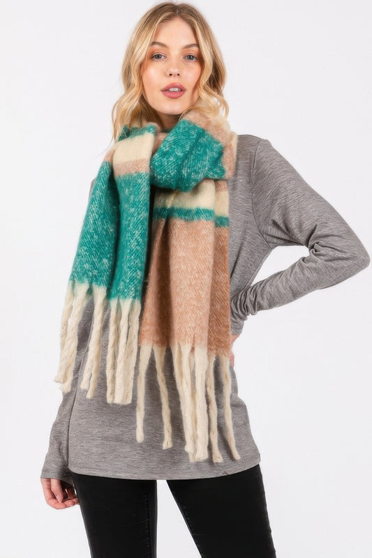 Brushed Multi Color Stripe Scarf - It's a Girly Place