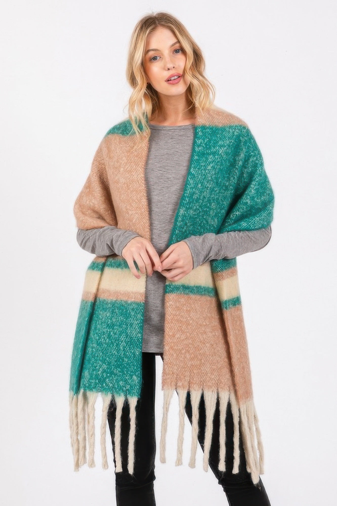 Brushed Multi Color Stripe Scarf - It's a Girly Place