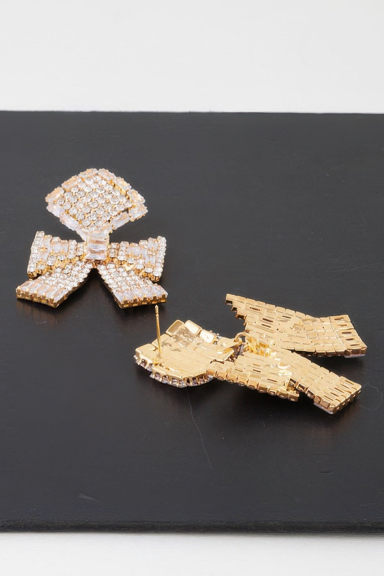 Elegant Bow Rhinestone Earrings - It's a Girly Place