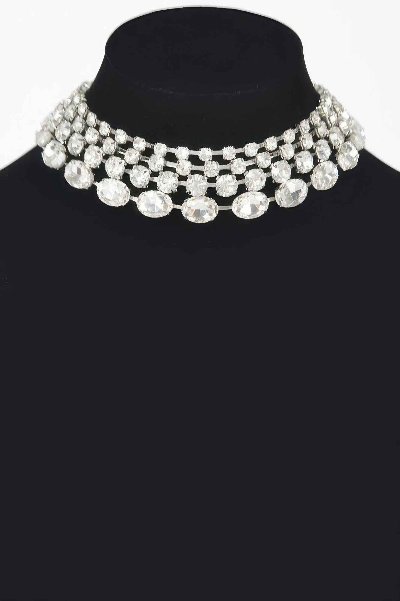Multi Rhinestone Layered Necklace