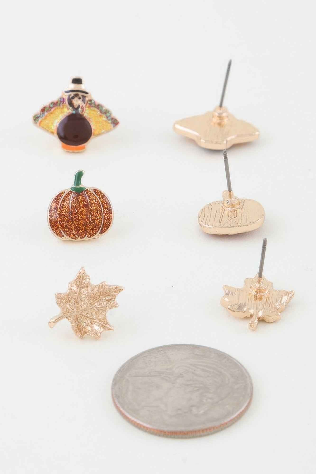 Multi Fall Season Stud Earrings Set