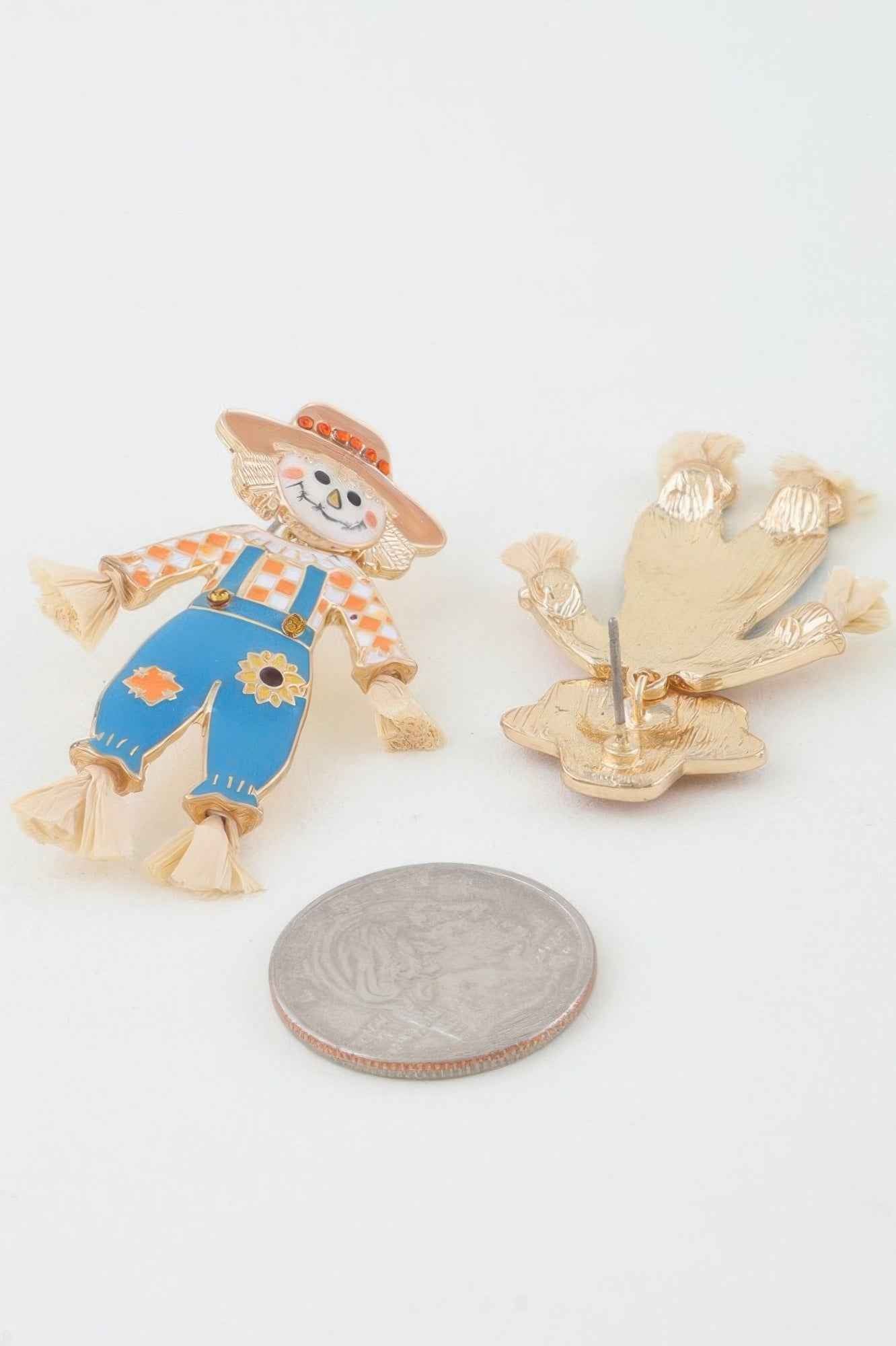 Fall Scarecrow Stud Earrings