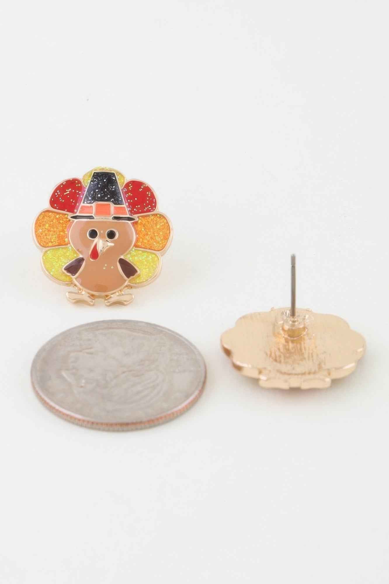 Thanksgiving Turkey Stud Earrings