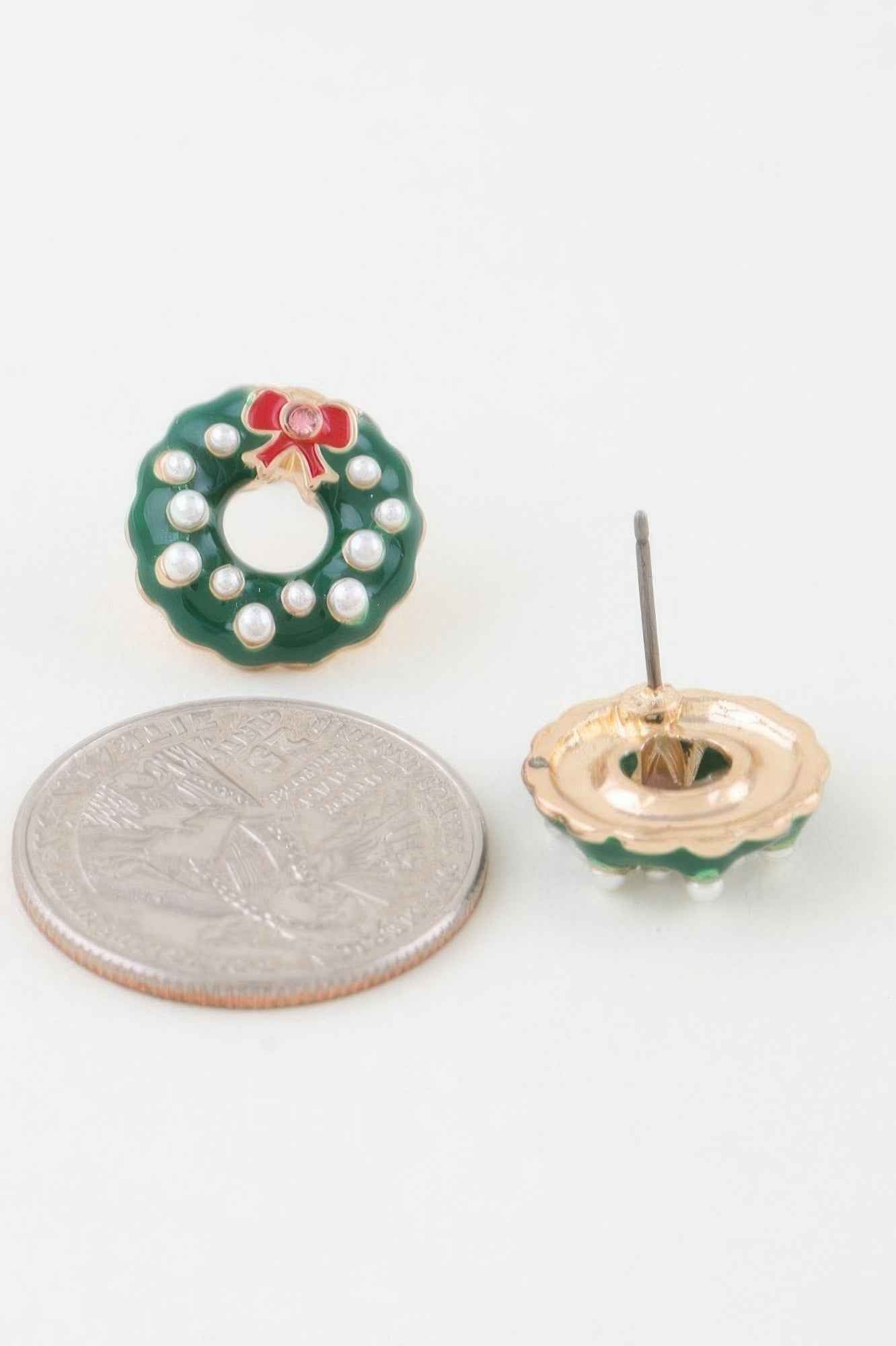 Christmas Wreath Stud Earrings