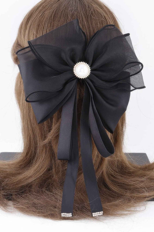 Pendant Ribbon Hair Clip