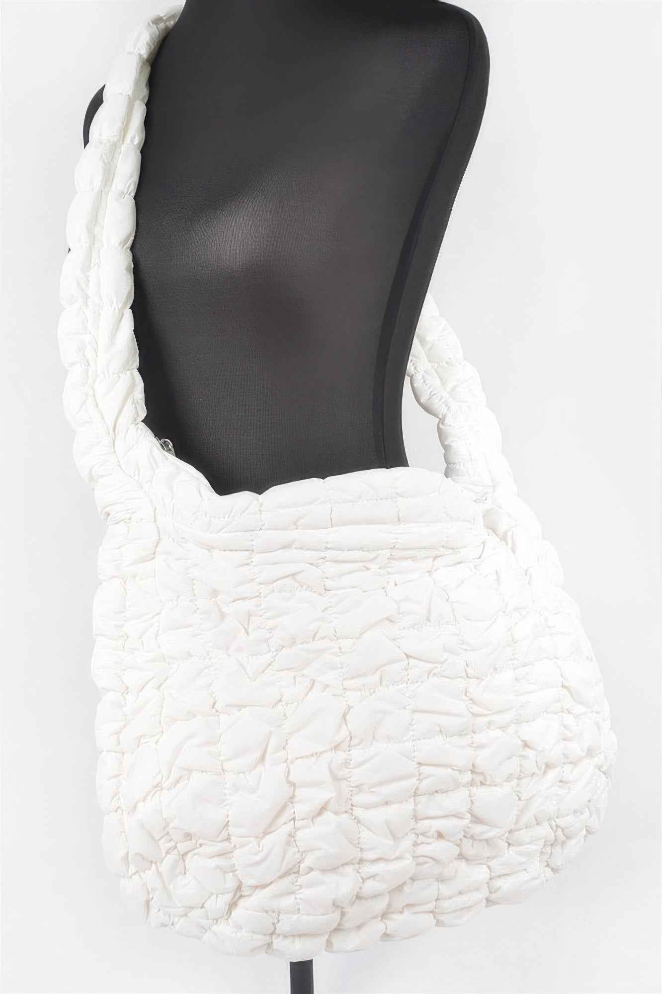 Quilted Nylon Oversize Crossbody Bag