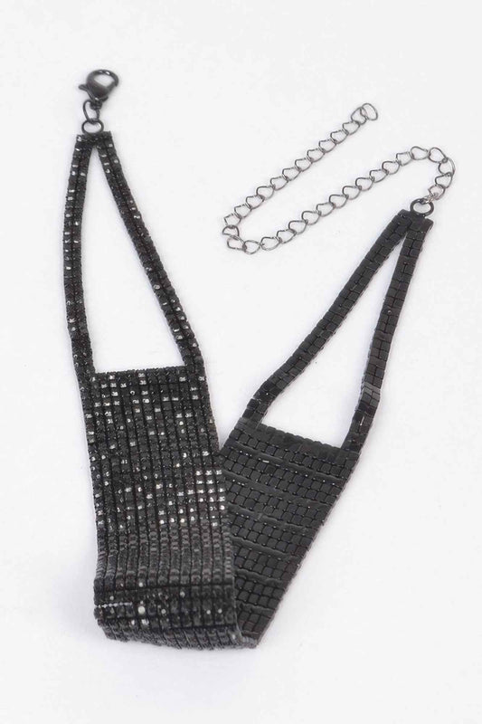 Round Rhinestone Choker Necklace