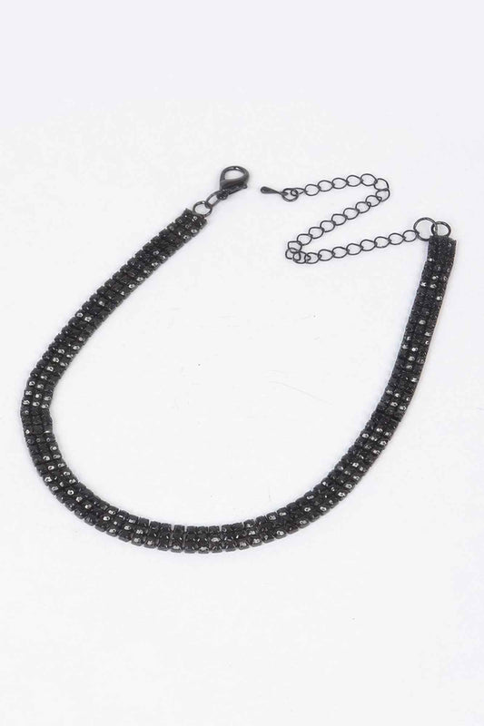 Circle Rhinestone Party Choker Necklace
