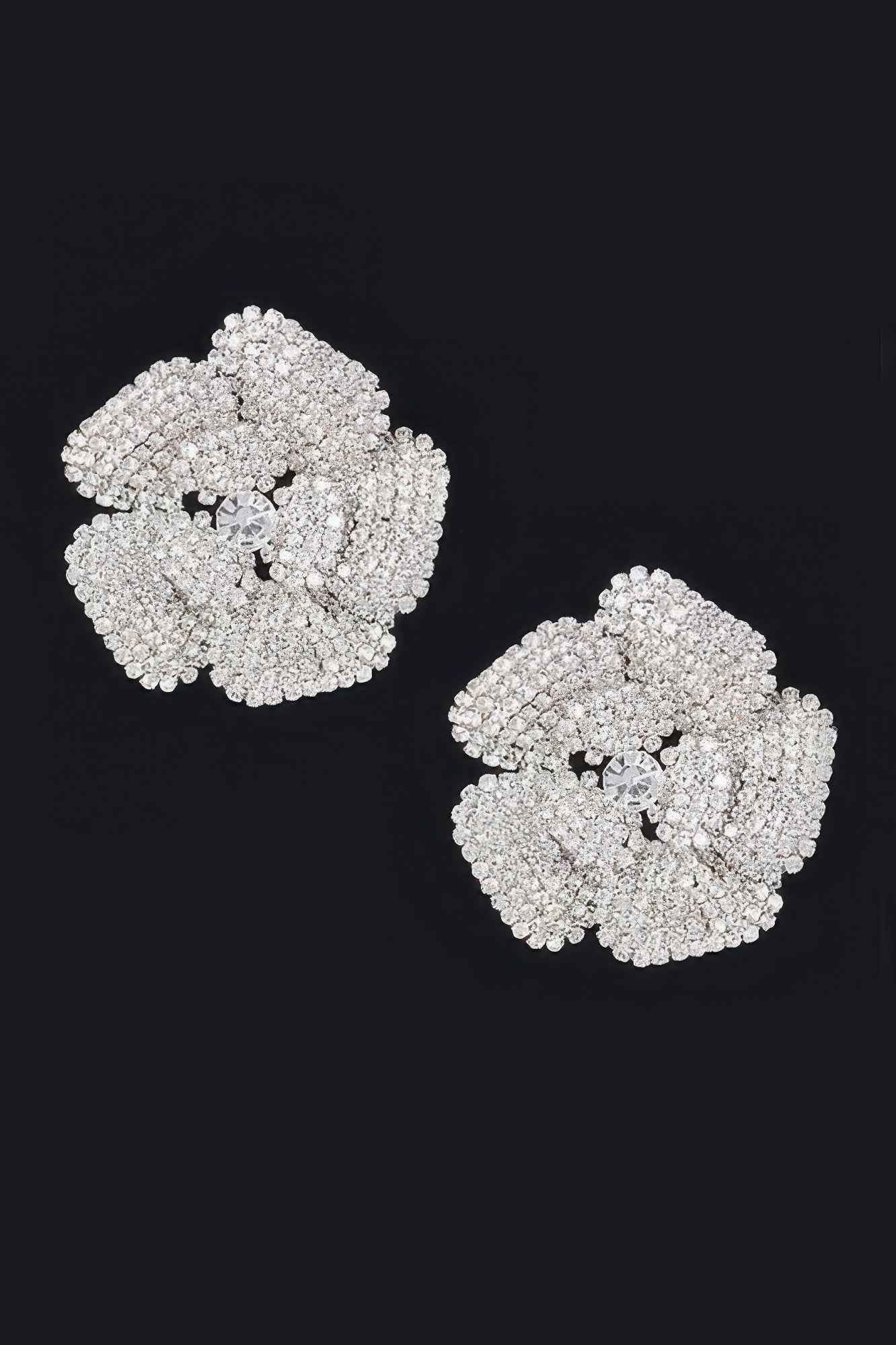Rhinestone Flower Stud Earring
