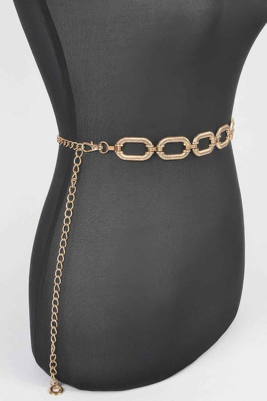 Oval Metal Plus Size Chain Belt