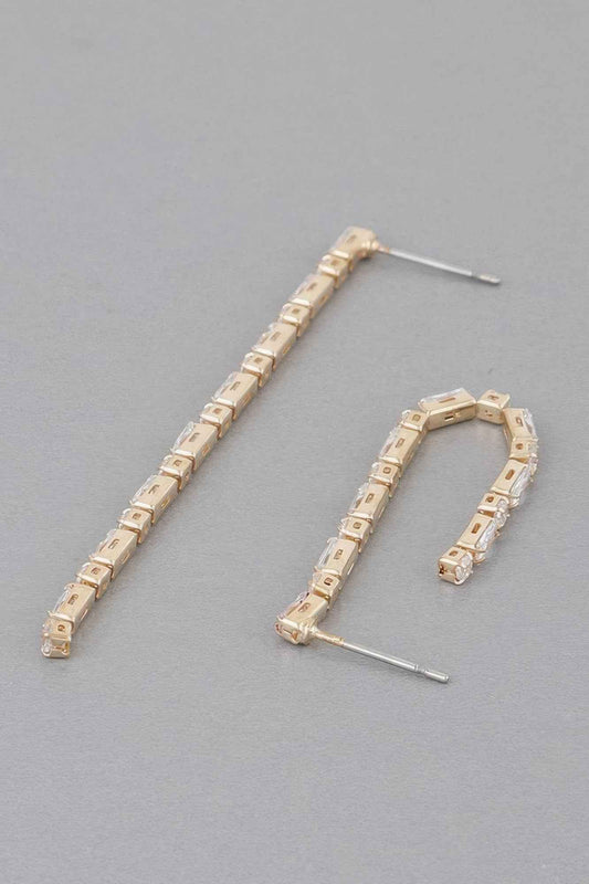 Rhinestone Pearl Drop Earrings