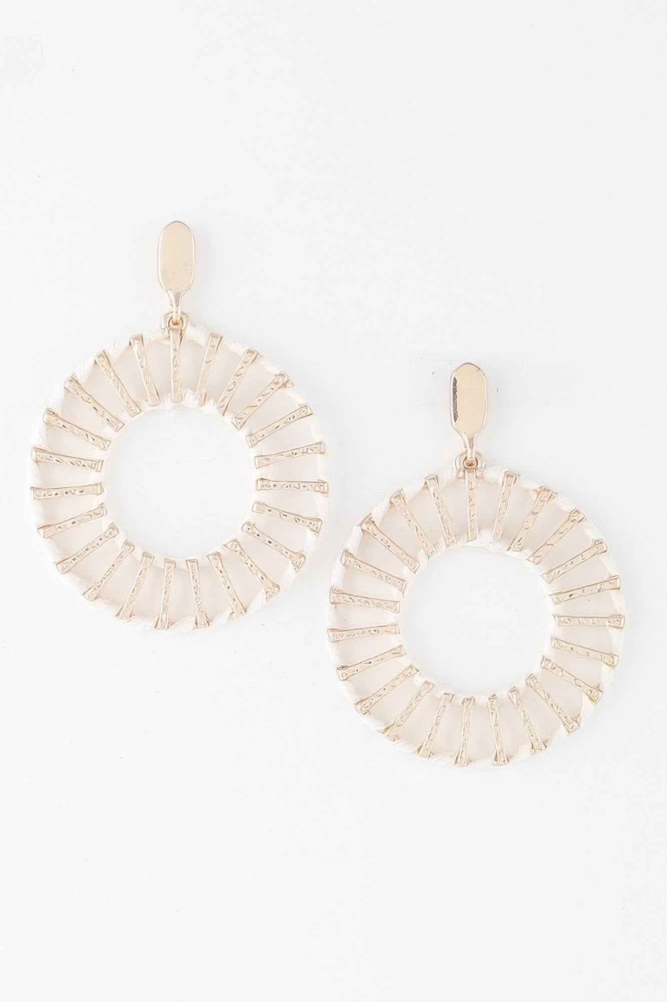 Twisted Weaved Disk Earrings