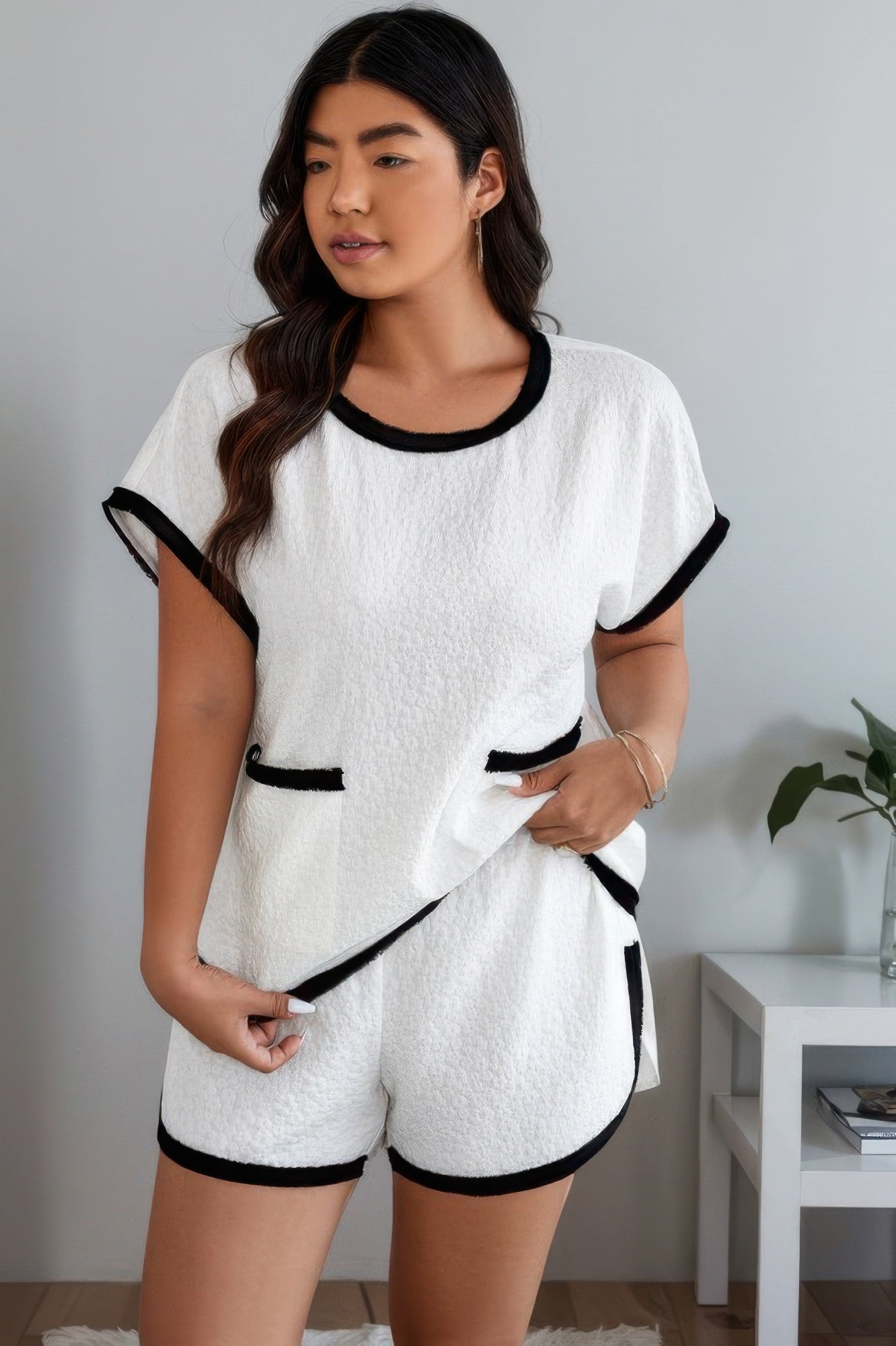 Plus Size Two Pieces Pocket Elastic Waist Sets - It's a Girly Place