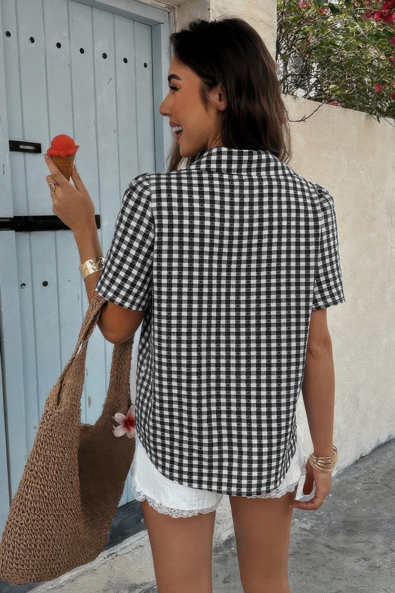 Plaid Short Sleeve Button Down Pocket Shirt - It's a Girly Place
