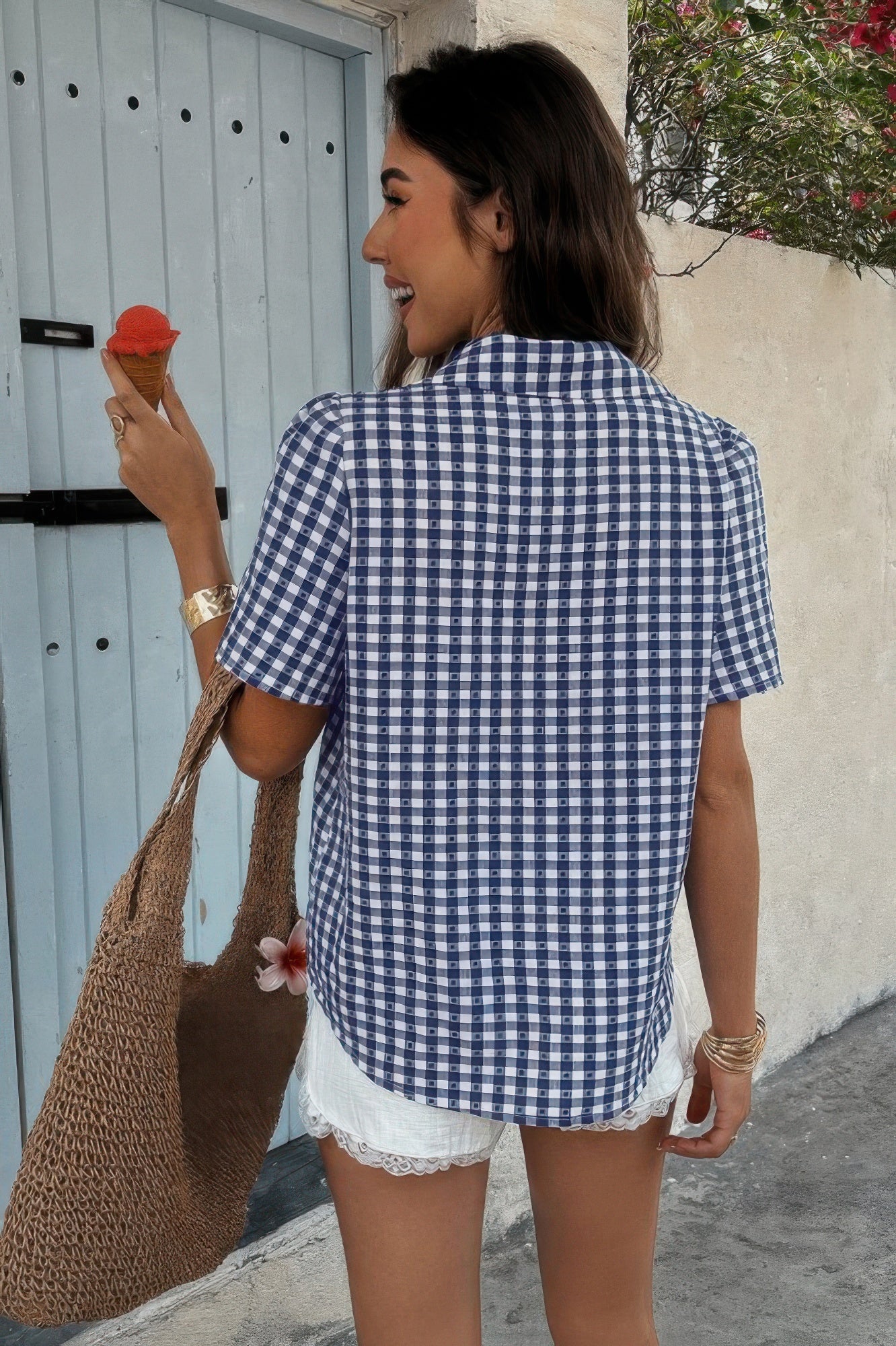Plaid Short Sleeve Button Down Pocket Shirt - It's a Girly Place