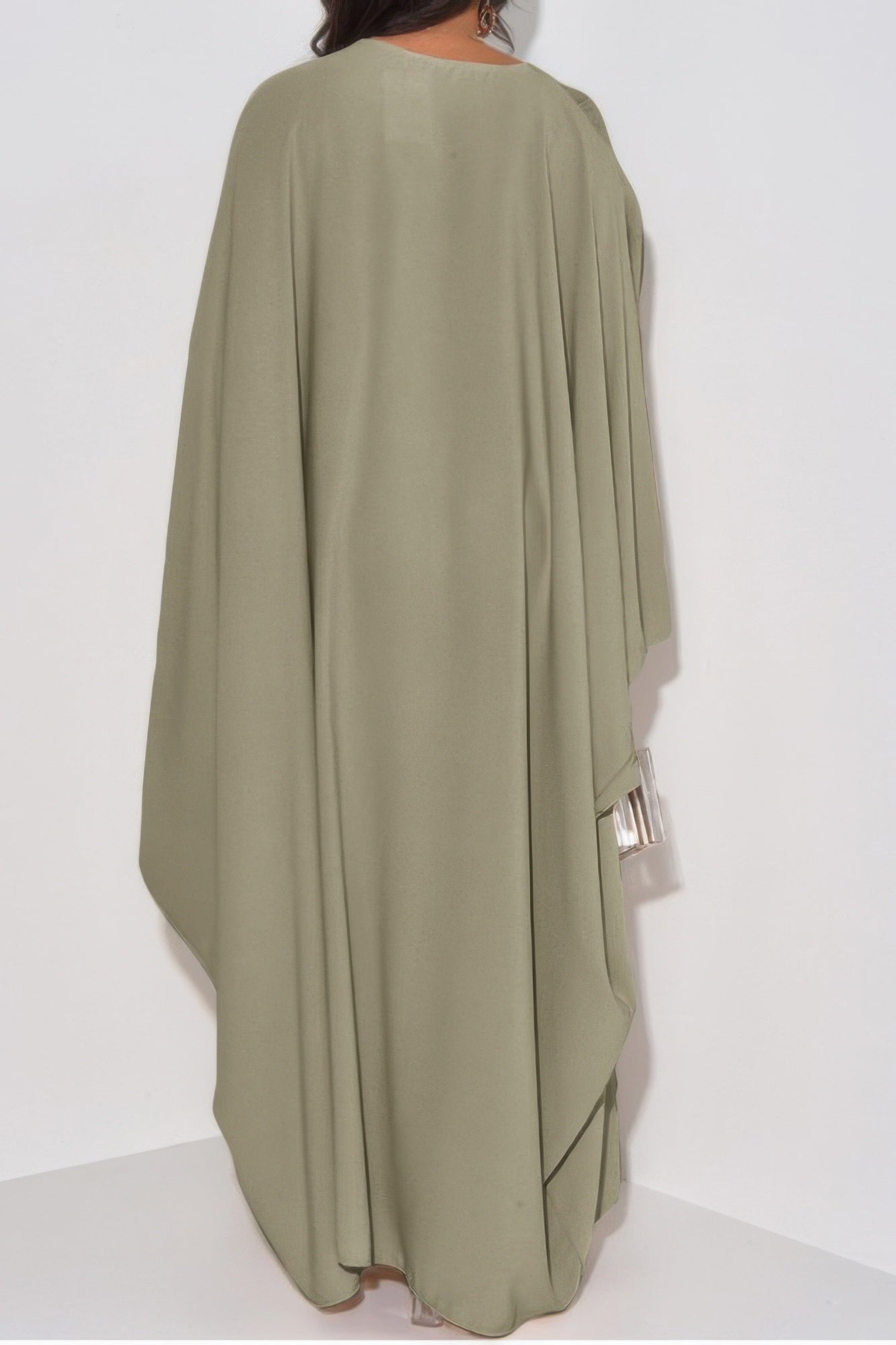 Plain V Neck Loose Fit Shift Maxi Dress - It's a Girly Place
